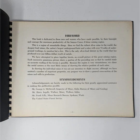 The Coeur d'Alene Mining District Book Idaho 1948 Aerial Photos From Scamahorn